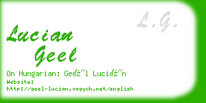 lucian geel business card